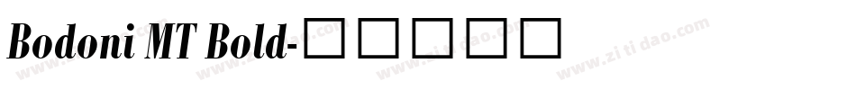 Bodoni MT Bold字体转换